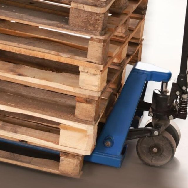 Clearance and collection of pallets.